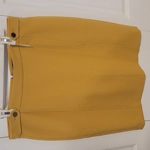 Ann Taylor yellow mustard pencil skirt